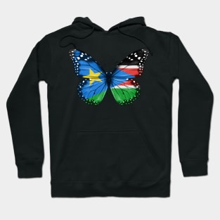 South Sudanese Flag  Butterfly - Gift for South Sudanese From South Sudan Hoodie